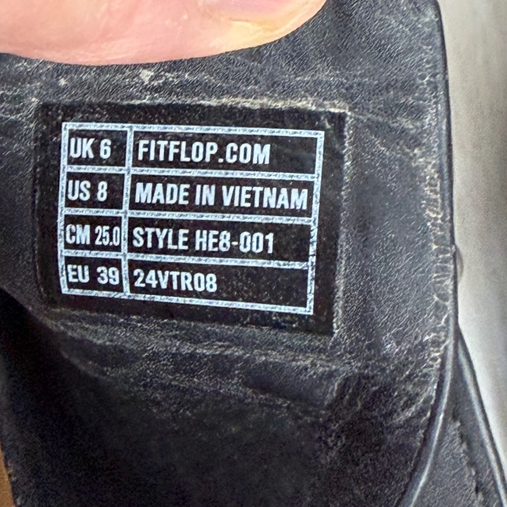 FitFlop Pilar Leather Buckle Platform Slides Black HE8-001 US 8 - Picture 4 of 5